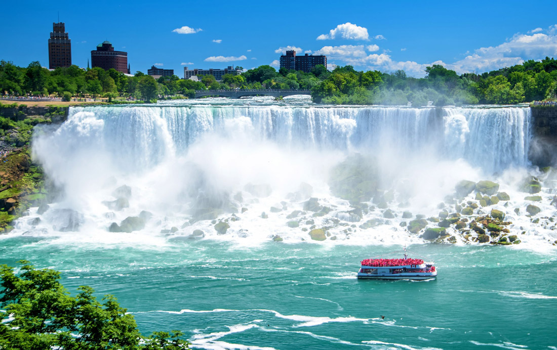 Niagara Falls, Ontario: Majestic waterfalls, stunning views, and a vibrant Canadian city.