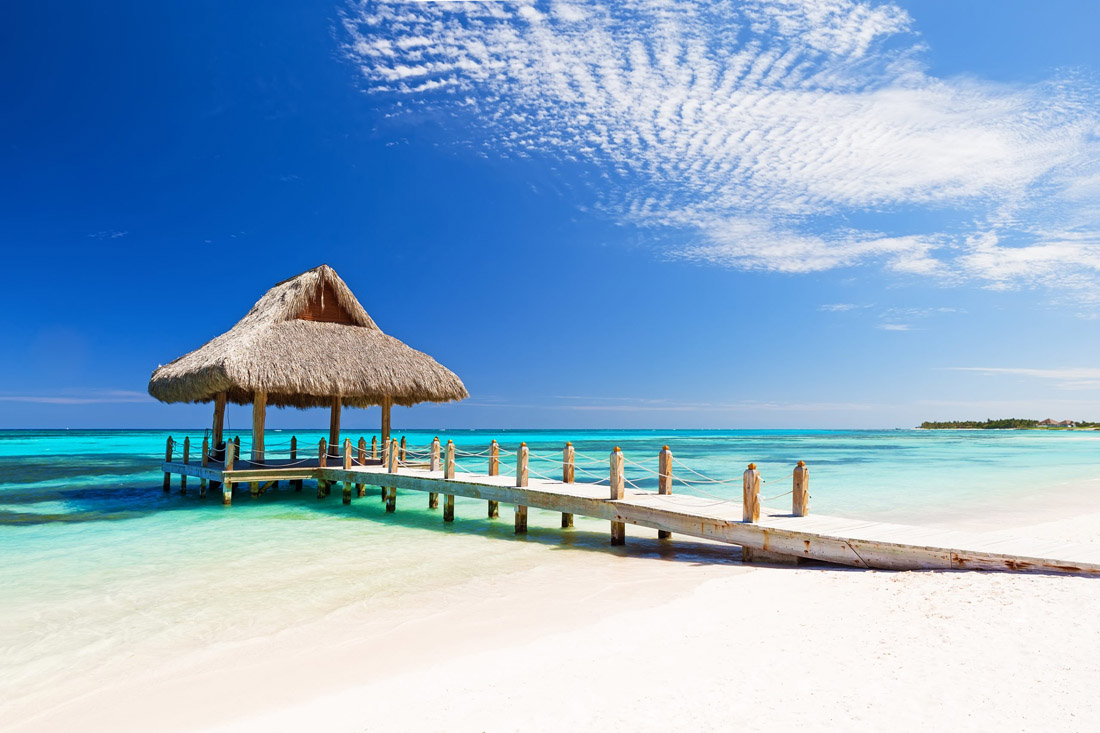 Scenic view of Cap Cana, a luxurious resort area in the Dominican Republic