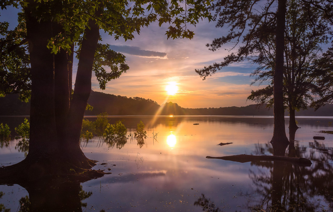Tranquil Lake Lanier, a gem of natural beauty in Gainesville, Georgia.