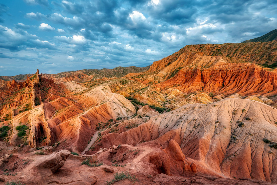 Enchanting landscapes of Canyon Skazka in Kyrgyzstan.