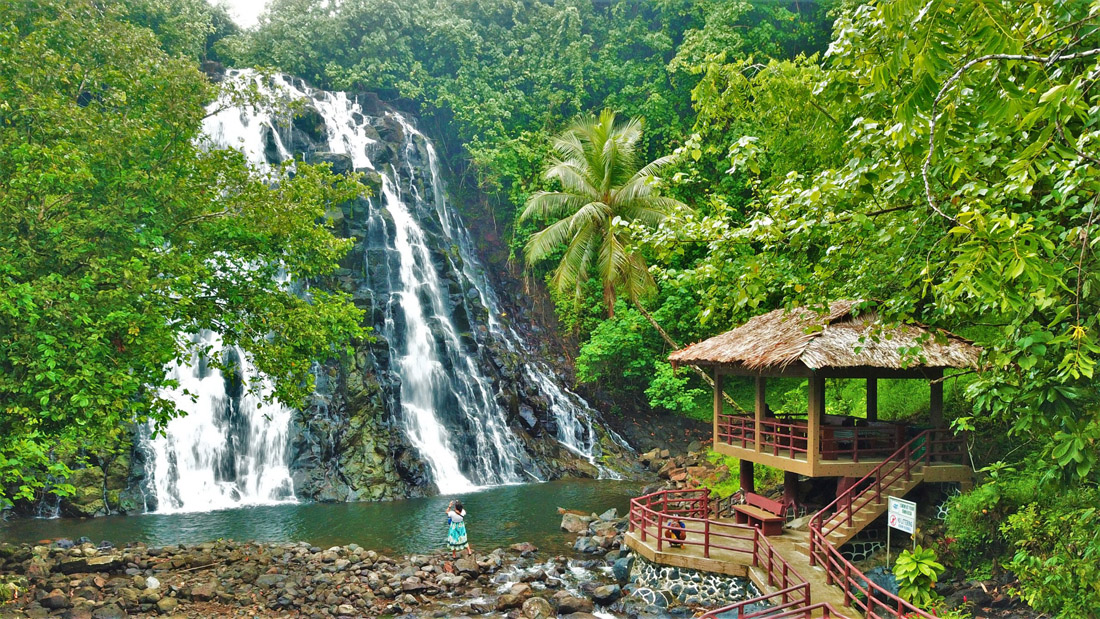 Kepirohi waterfall, a natural wonder in Pohnpei, Micronesia.