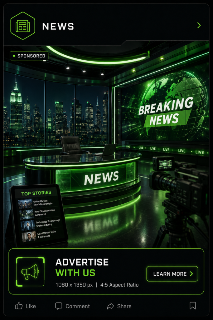 Promote your business in the News section of Blahface with a high-impact sponsored display designed for maximum visibility.