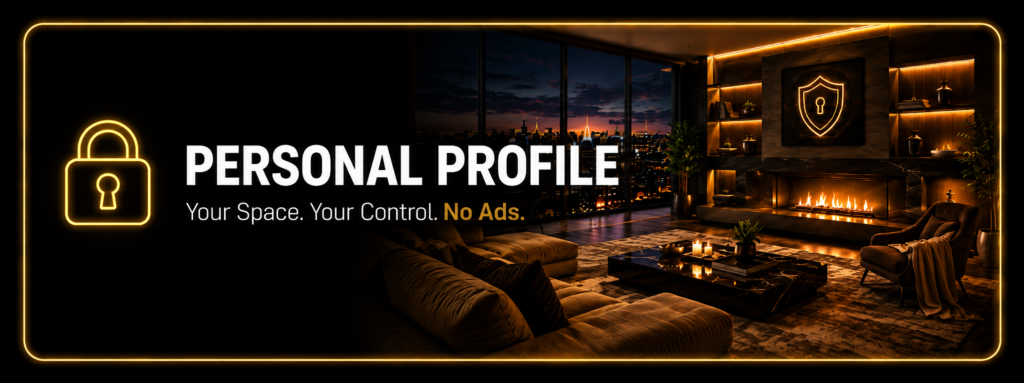 Create a personal profile to connect with family and friends.