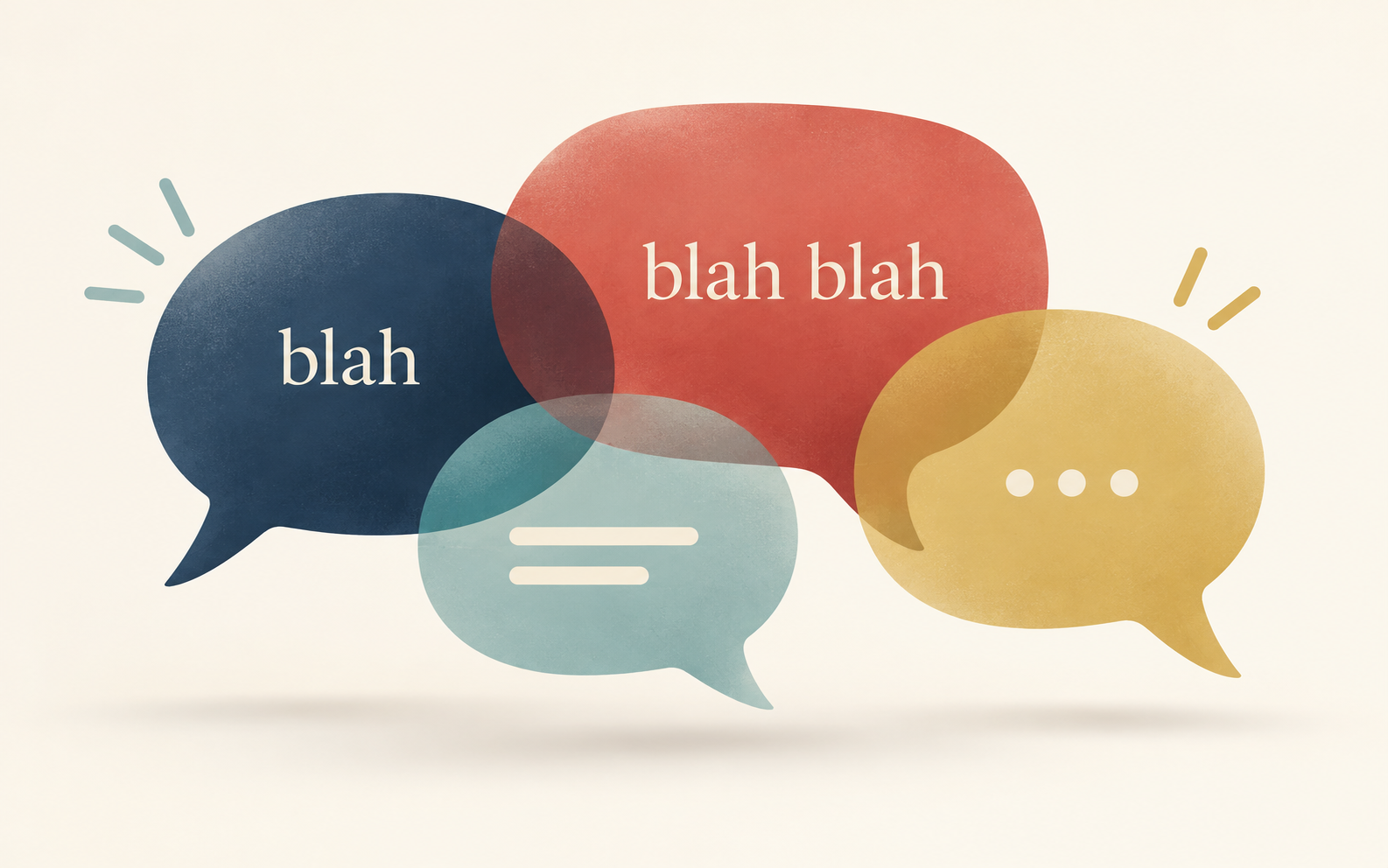 Blahface political discussion speech bubbles
